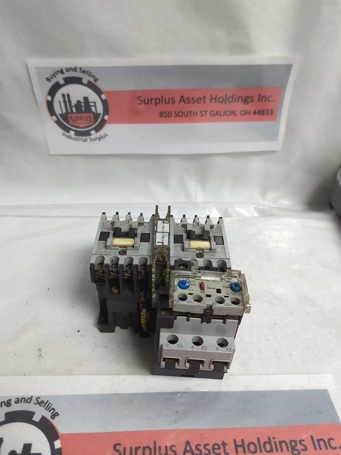 Used ALLEN BRADLEY,500-T-OD94,REVERSING STARTER SIZE 00 WITH 592-B1DT OVERLOAD RELAY