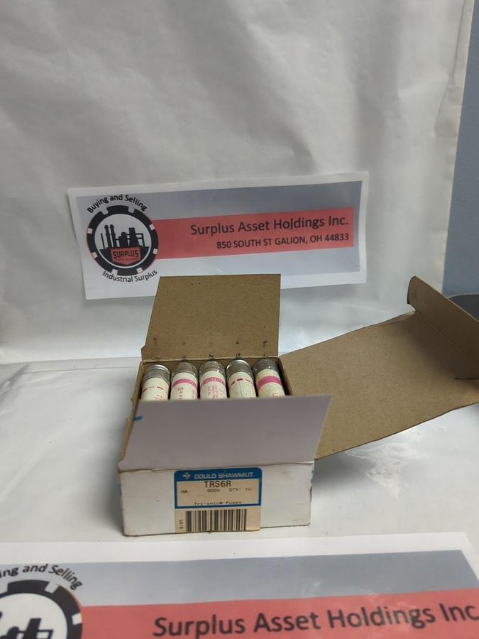 GOULD SHAWMUT,TRS6R,TRI-ONIC 6 AMP FUSE LOT OF 10 NOS
