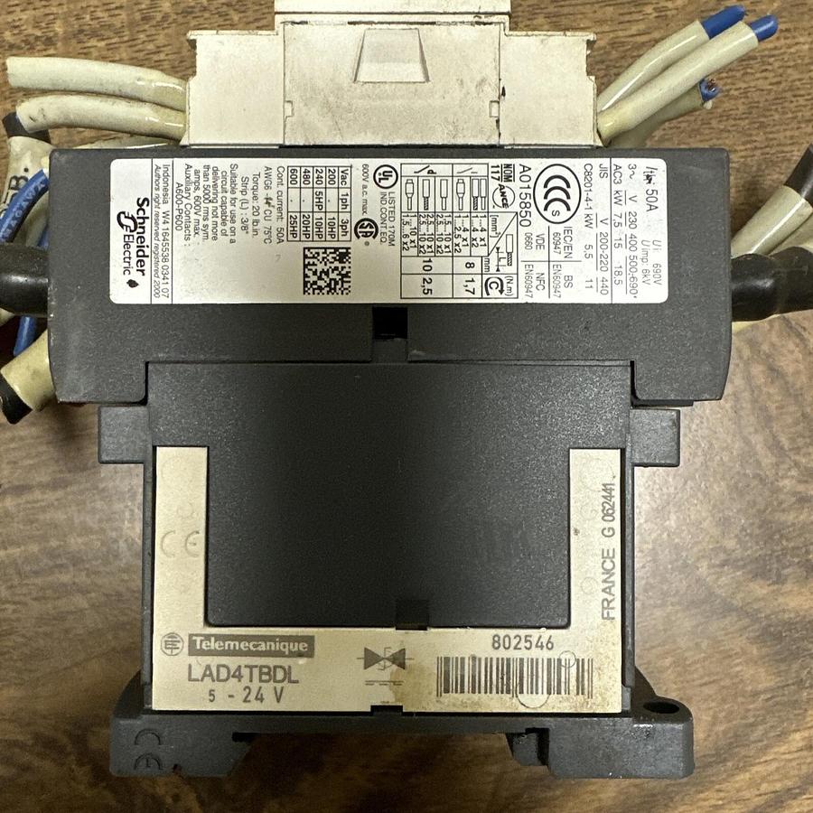 Used Telemecanique,LAD4TBDL LC1D32,Contactor LOT of 2