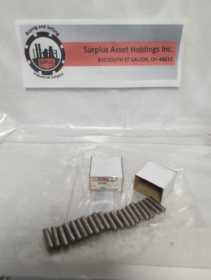 STANDARD FASTENINGS,1/4,DOWELS PINS 1/4 INCH PACK OF 20 PCS NOS