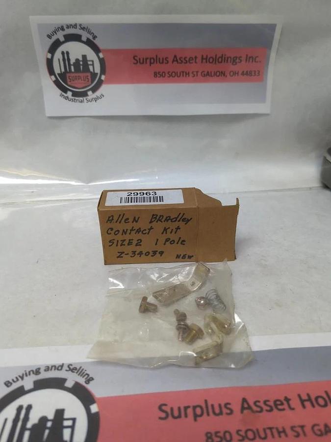 ALLEN-BRADLEY,Z-34039,SIZE 2 CONTACT KIT 1-POLE NOS