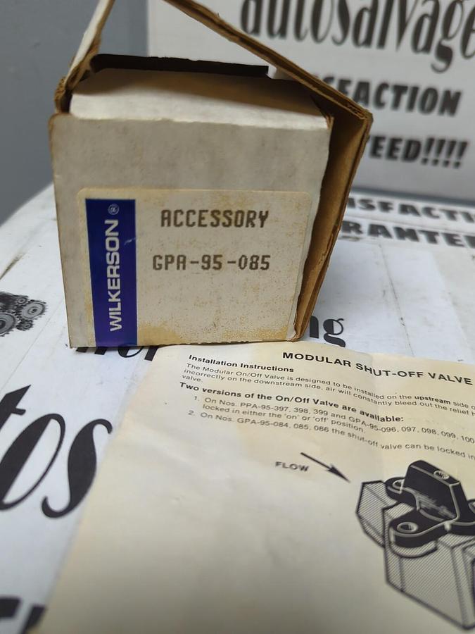 WILKERSON,GPA-95-085,MODULAR AIR LINE VALVE SHUT-OFF NOS