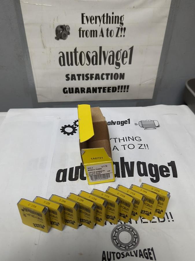 COOPER BUSSMANN,AGC-3,GLASS TUBE FUSES BOX OF 50 NEW
