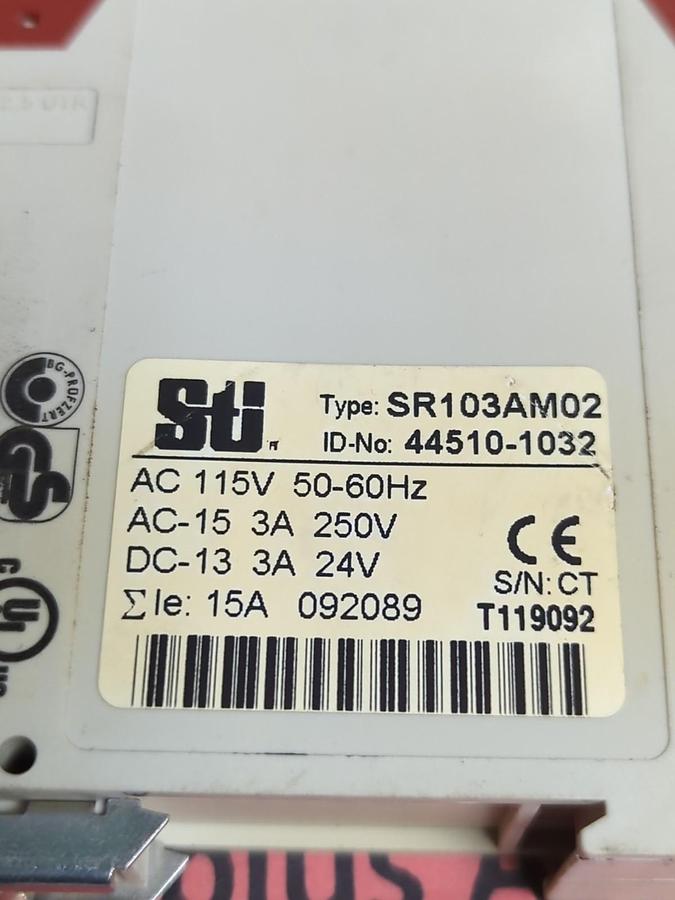 Used STI,SR103AM02,SAFETY RELAY 44510-1032 PRE-OWNED