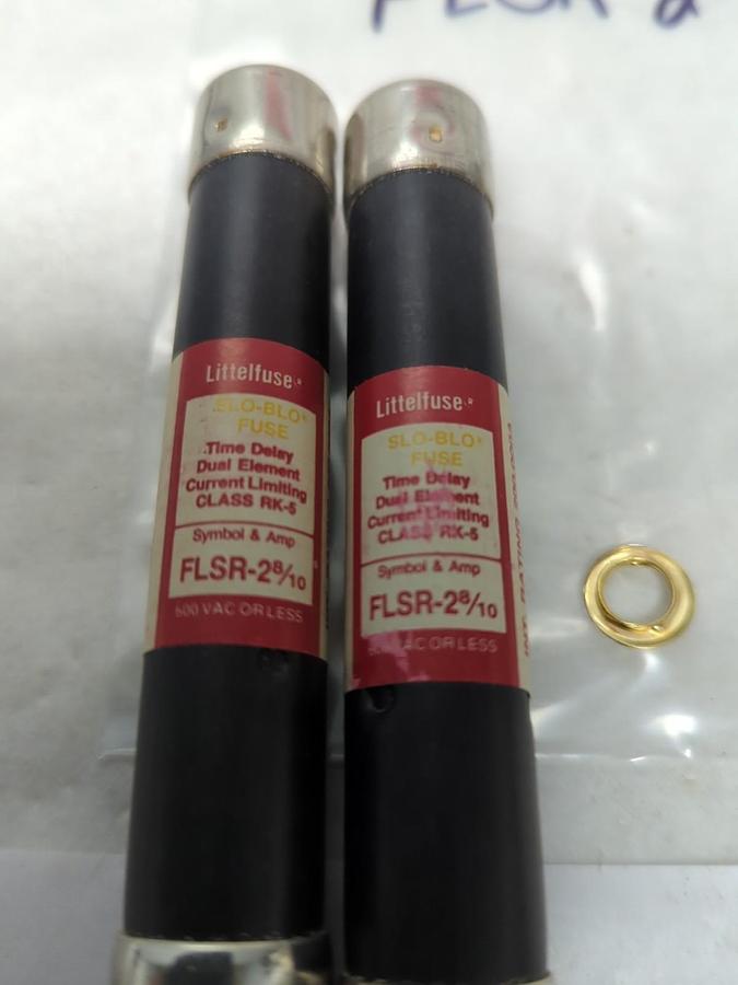 Used LITTELFUSE,FRS-R-2-8/10,SLO-BLO 2-8/10 AMP FUSE LOT OF 2 PRE-OWNED