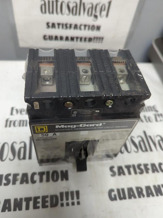 SQUARE D,FAL2605016M,50Amp 600V CIRCUIT BREAKER NEW