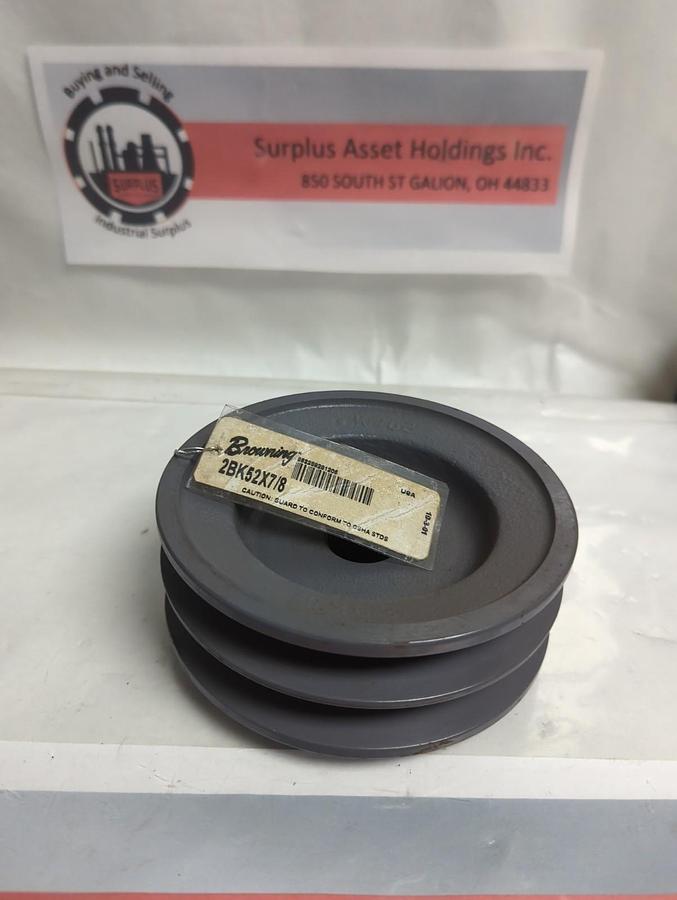 Used BROWNING,2BK52X7/8,V-BELT PULLEY PRE-OWNED