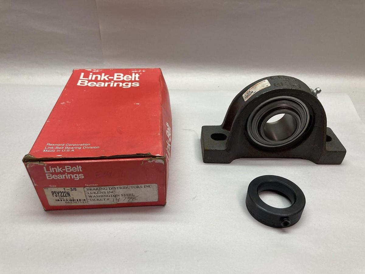 Used Link-Belt Bearings,P3Y222N,Pillow Block Bearing 1-3/8 Inch