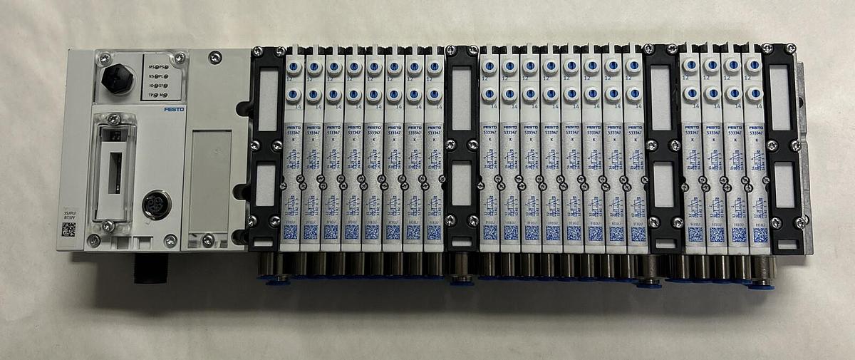 FESTO,CPX-FB32,DIL SWITCH CONTROL WITH VMPA1-FB-EMS-8 PNEUMATIC VALVE BANK NEW