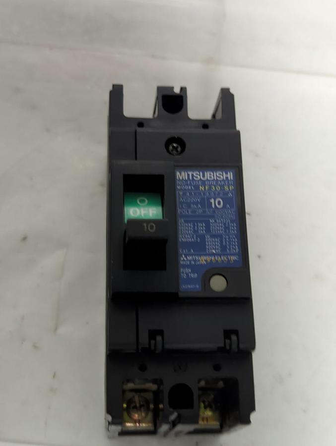 Used MITSUBISHI,NF30-SP,CIRCUIT BREAKER 10 AMP 2-POLE PRE-OWNED