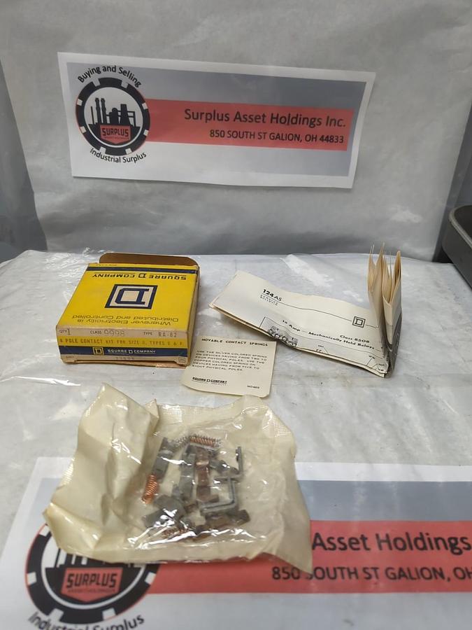 SQUARE D,9998-RA-82,CONTACT KIT 4-POLE SIZE 0 TYPES B & R NOS