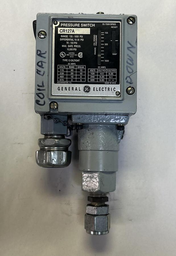 Used GENERAL ELECTRIC,CR127A5,PRESSURE SWITCH