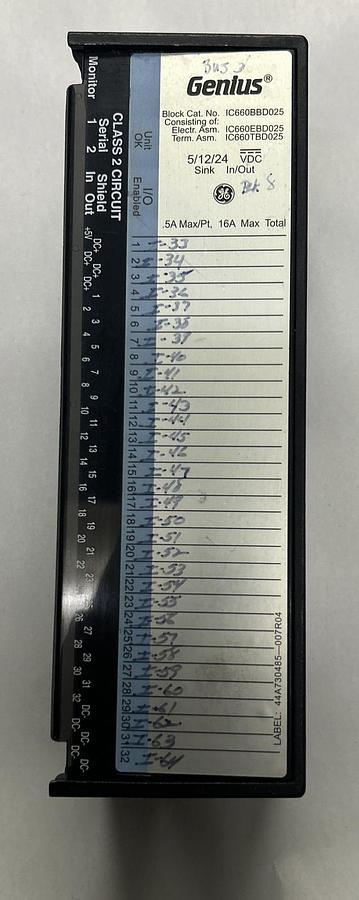 Used GE FANUC,IC660BBD025,GENIUS BLOCK I/O MODULE