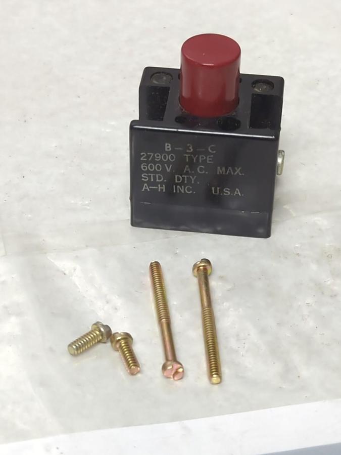ARROW HART,B-3-C 27900,PUSH BUTTON SWITCH NOS
