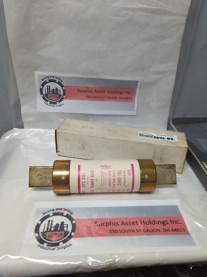 GOULD SHAWMUT,TRS225,TRI-ONIC 225 AMP FUSE NOS