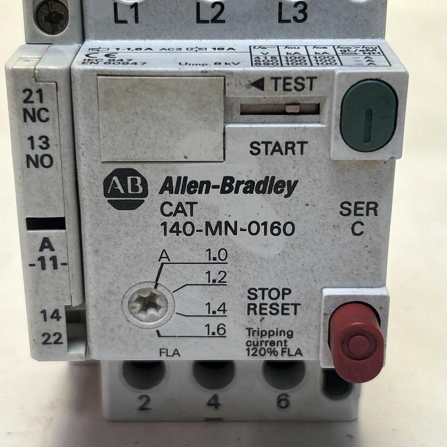Used ALLEN BRADLEY,140-MN-0160,MOTOR STARTER