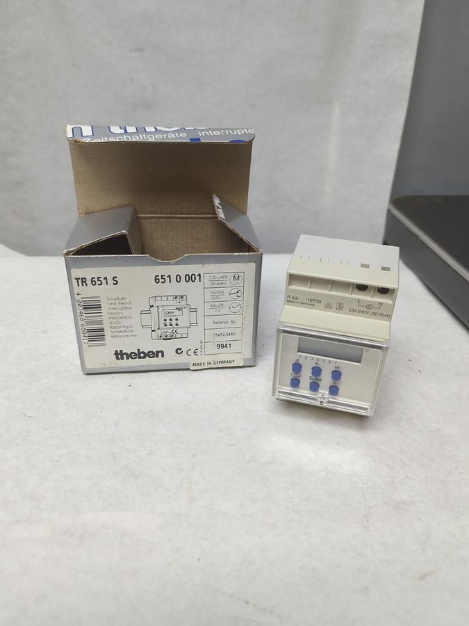 THEBEN,TR 651S,TIMER SWITCH 60S/24HR/7DAY 230-240V 50/60HZ NOS
