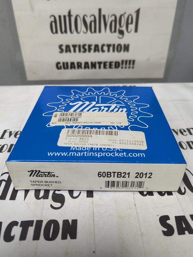 MARTIN,60BTB21 2012,TAPER BUSHED SPROCKET 21 TEETH NEW