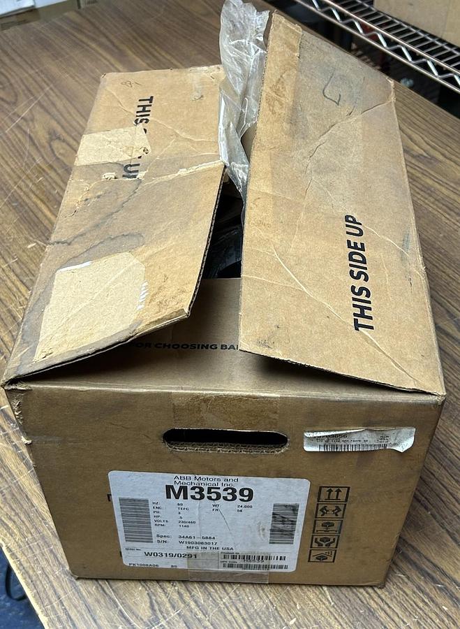 BALDOR,M3539,MOTOR 1/2HP 1140 RPM 230/460V 3PH 56 FRAME NEW