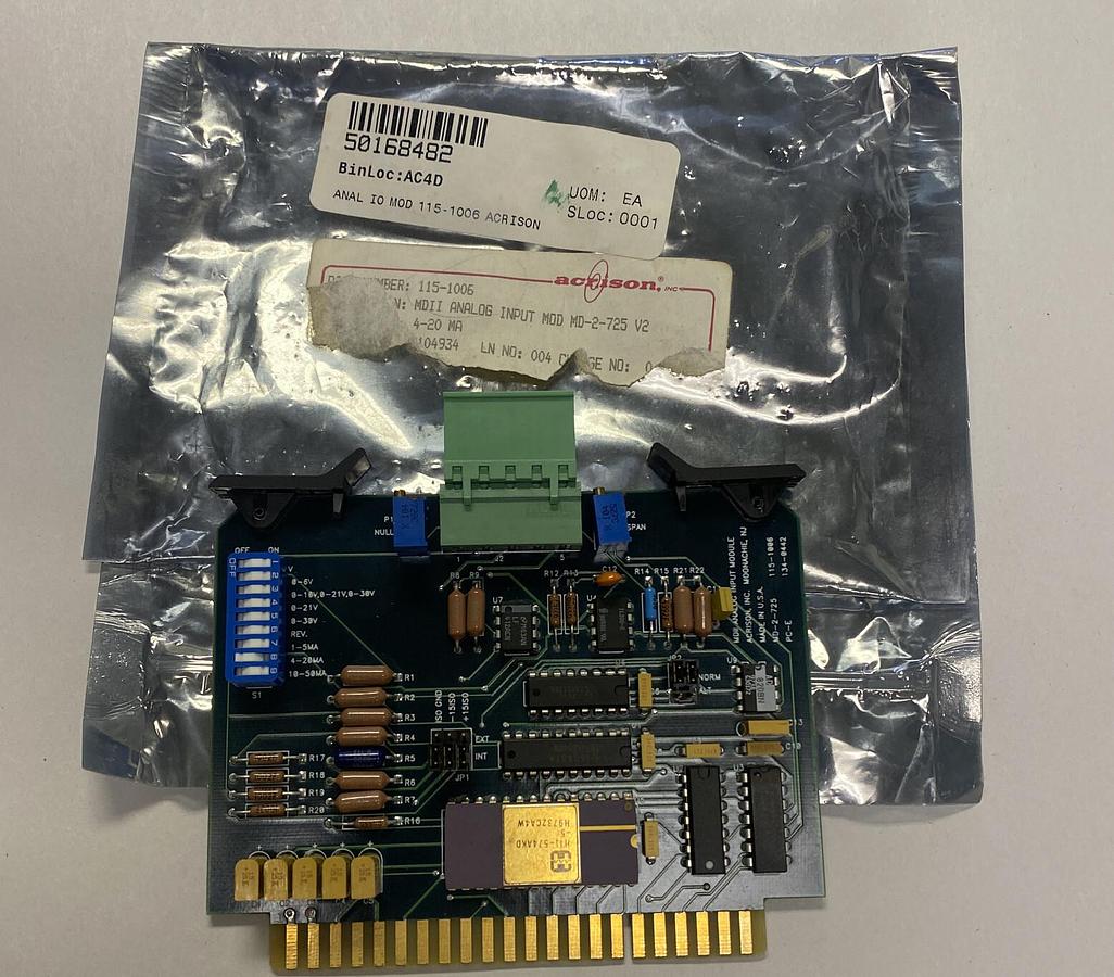 ACRISON,115-1006 MDII,ANALOG INPUT MODULE MD-2-725 V2 4-20MA NOS