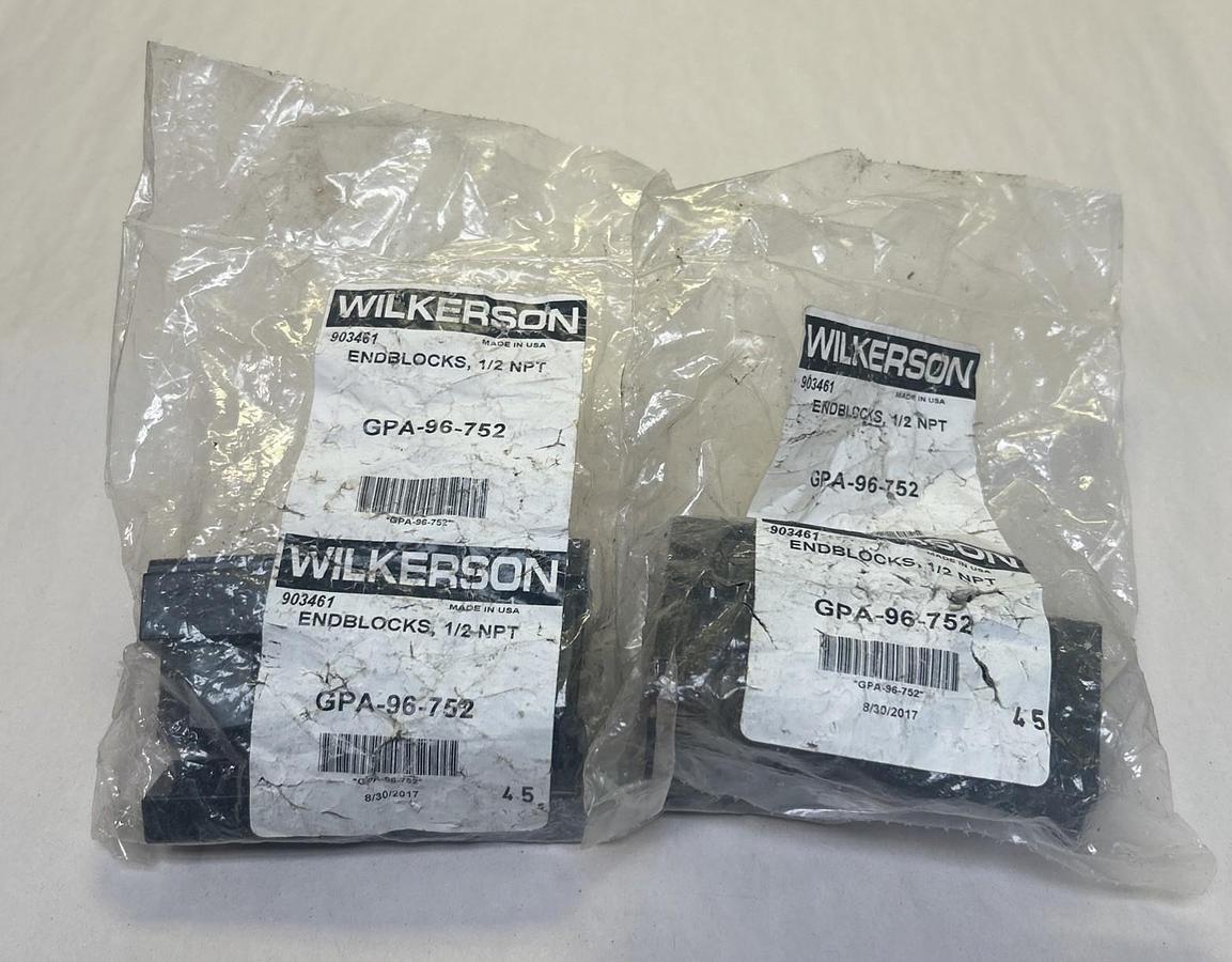 WILKERSON,GPA-96-752,END BLOCKS 1/2INCH NPT LOT OF 2 NOS