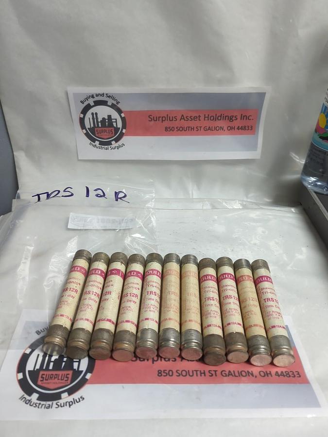 Used GOULD SHAWMUT,TRS12R,TRI-ONIC 12 AMP FUSE LOT OF 11 PRE-OWNED