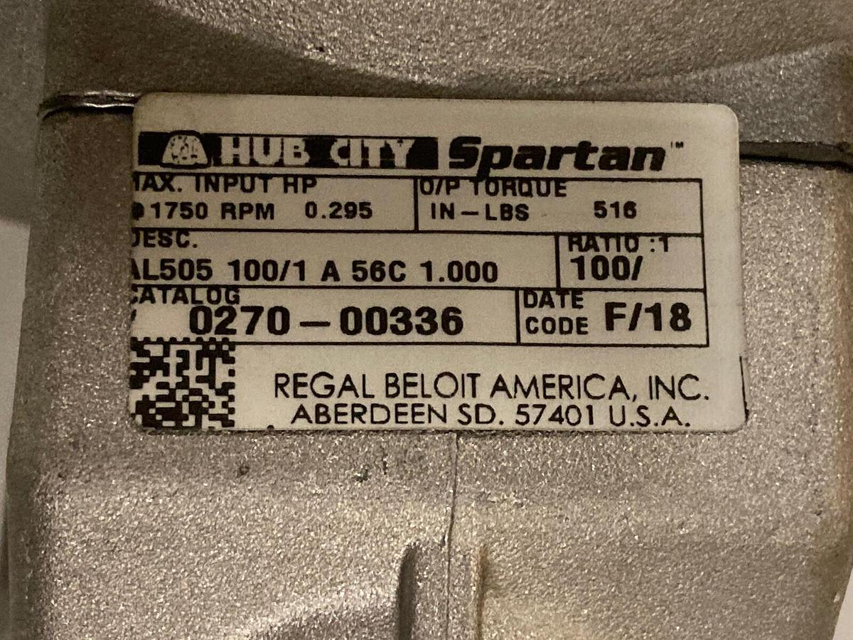 Hub City,0270-00336,Gear Reducer Ratio 100:1  0.295 HP