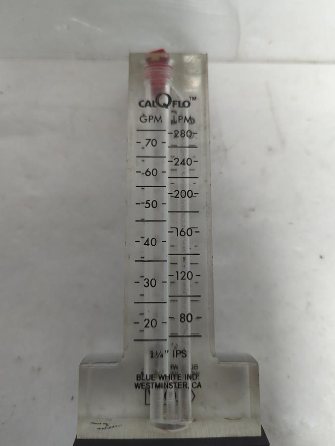Used CALQFLO,GPM-LPM,FLOWMETER 1-1/4 IPS PRE-OWNED