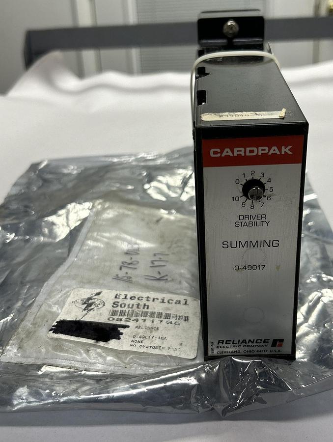 Used RELIANCE,0-49017-16A,CARDPAK SUMMING CARD REFURBISHED