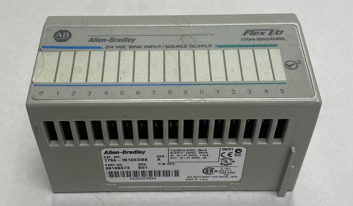 Used ALLEN BRADLEY,1794-IB10XOB6,SER A I/O MODULE
