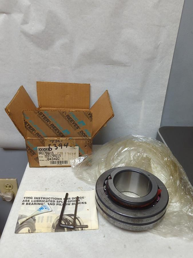 DODGE,043402,BRG17SS15 SPLIT SPHERICAL BEARING SIZE 22217SS215 NOS