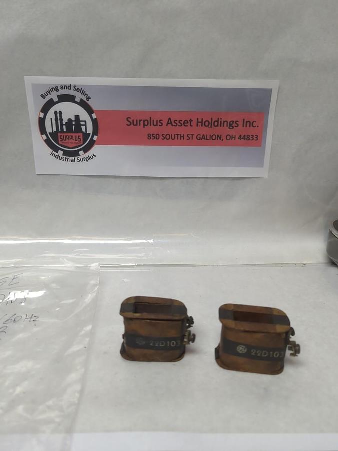 Used GENERAL ELECTRIC,22D103,COIL 110V 60HZ LOT OF 2 PRE-OWNED