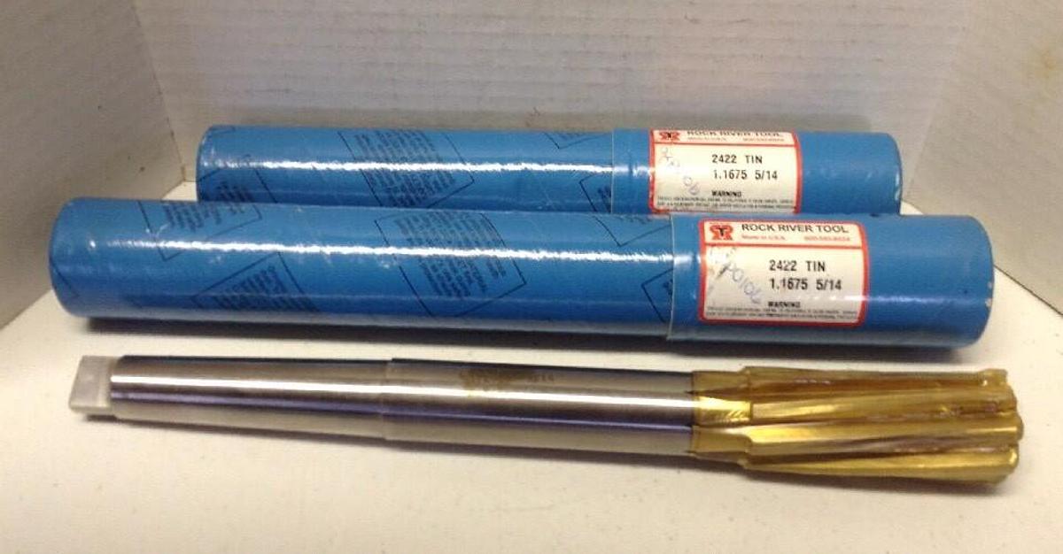 Rock River Tool,2422 TIN 1.1675 5/14,Chucking Reamer Carbide Tip LOT OF 2