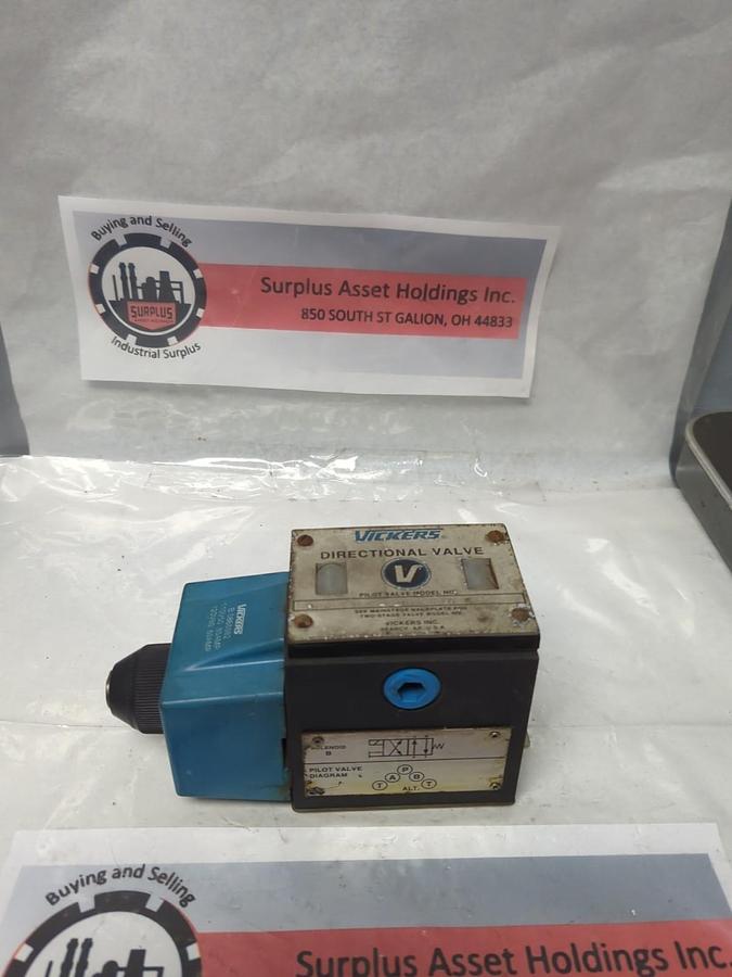 Used VICKERS,879221 DG4S41 021A B.60,DIRECTIONAL CONTROL VALVE PRE-OWNED