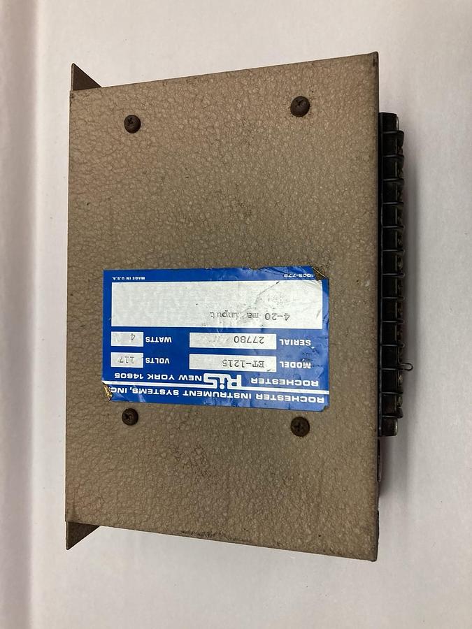 Used Ris,Model ET-1215,Voltage Alarm 117V 4 Watts 4-20ma