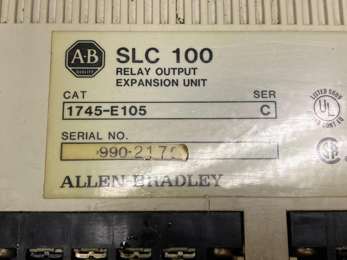 Used Allen Bradley,SLC 100 1745-E105,Ser C Relay Output Expansion Unit