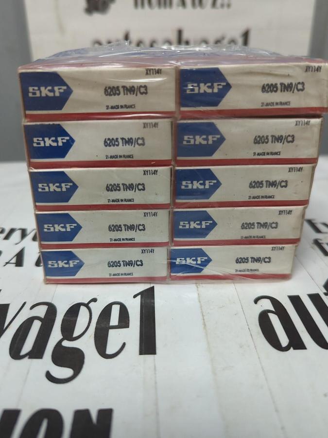SKF,6205 TN9/C3,DEEP GROOVE BALL BEARINGS 35MM BORE LOT OF 10 NOS