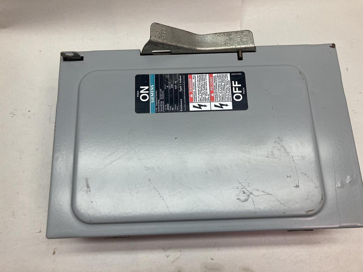 Used Siemens,JU-322,ITE Enclosed Switch 60A 240VAC Type 1