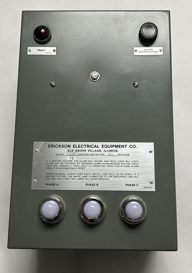 Used ERICKSON,YXVAP-480,FIRE ALARM 480V .09A