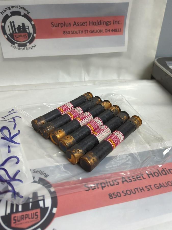 Used COOPER BUSSMANN,FRS-R-4-1/2,FUSETRON 4-1/2 AMP FUSE LOT OF 6 PRE-OWNED