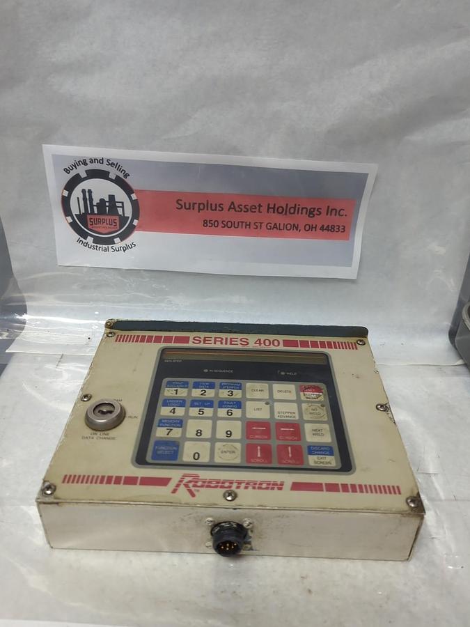 Used ROBOTRON,SERIES 400,WITH WELDBASIC CONTROL PANEL MISSING KEY PRE-OWNED
