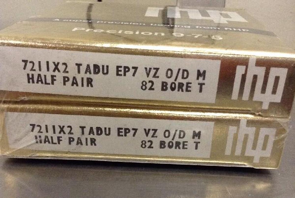 Used RHP,7211X2-TADU-EP7-VZ O/D M 82,SUPER PRECISION BEARING SET Bore T