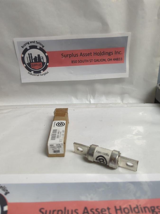 COOPER BUSSMANN,FWH-100B,SEMICONDUCTOR 100 AMP FUSE NOS