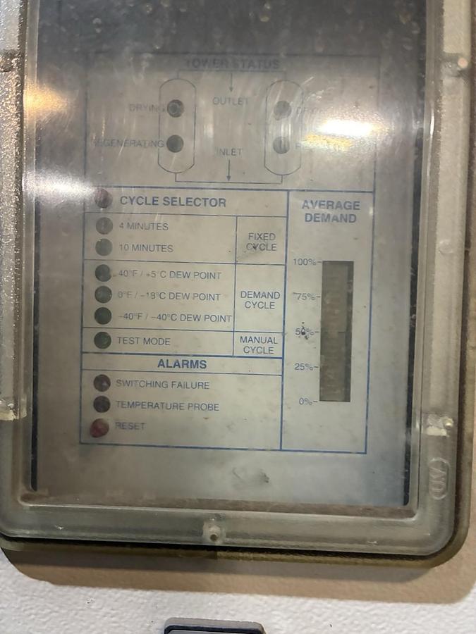 Used HANKISON,DH-590,DESICCANT DRYER 590 SCFM 120V 1PH