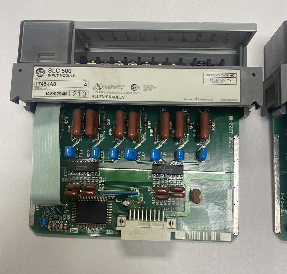 Used Allen-Bradley,1746-IA8,Ser A SLC 500 Input Module Lot Of 2