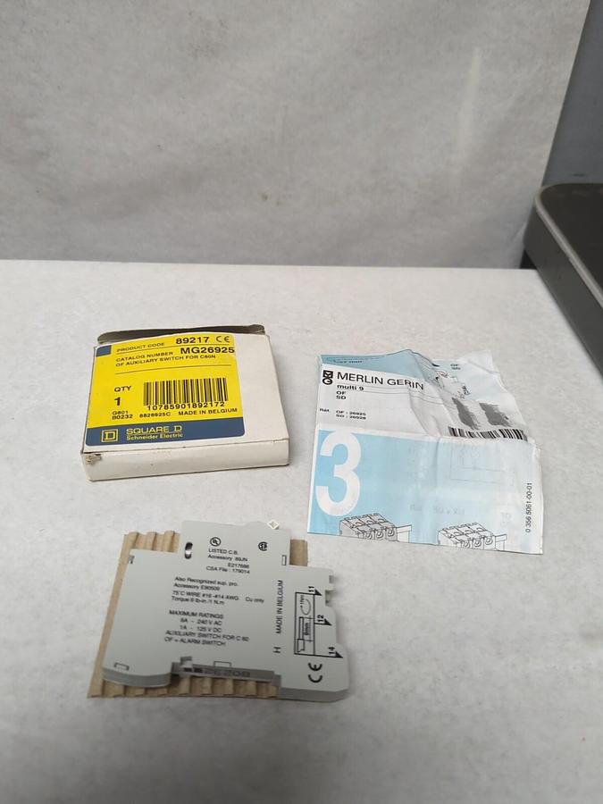 SQUARE D,MG26925,AUXILIARY SWITCH FOR C60N NOS