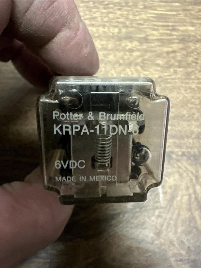 P&B,KRPA-11DN-6,Control Relay 120VAC 1/6Hp 250VAC 1/3Hp
