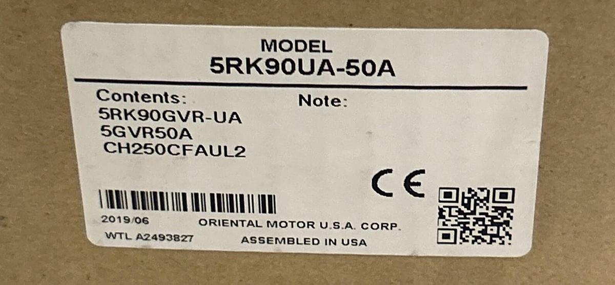 Used ORIENTAL MOTOR,5RK90UA-50A,REVERSIBLE MOTOR NEW