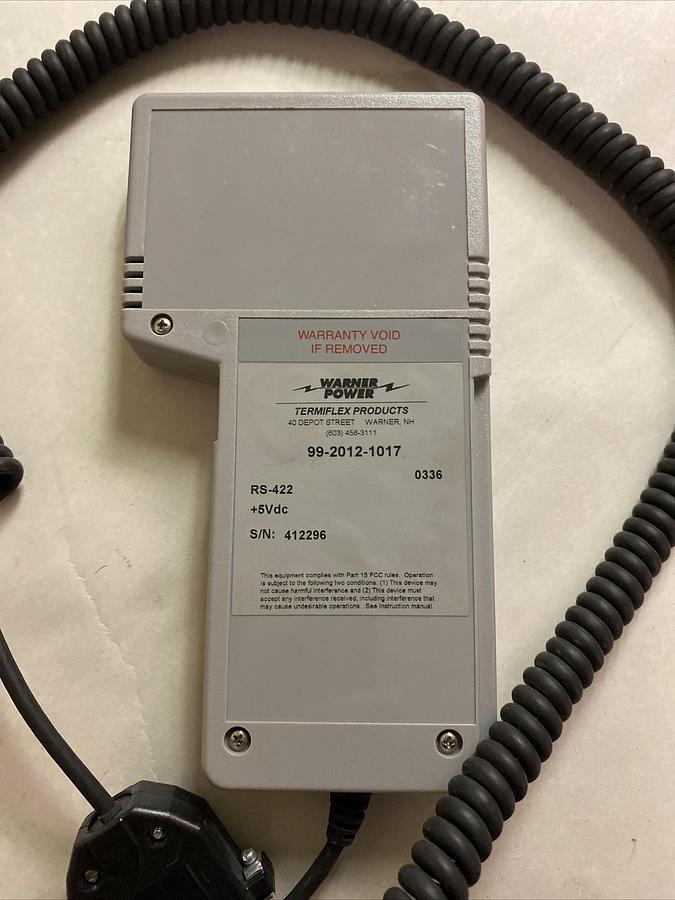 Warner Forney,99-2012-1017, Hand Held Display Controller Control