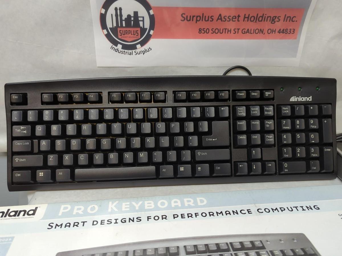 INLAND,70009,PRO KEYBOARD 104 KEYS BLACK PS/2 CONNECTOR NOS